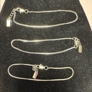 Elegant Silver Chain Bracelet Set